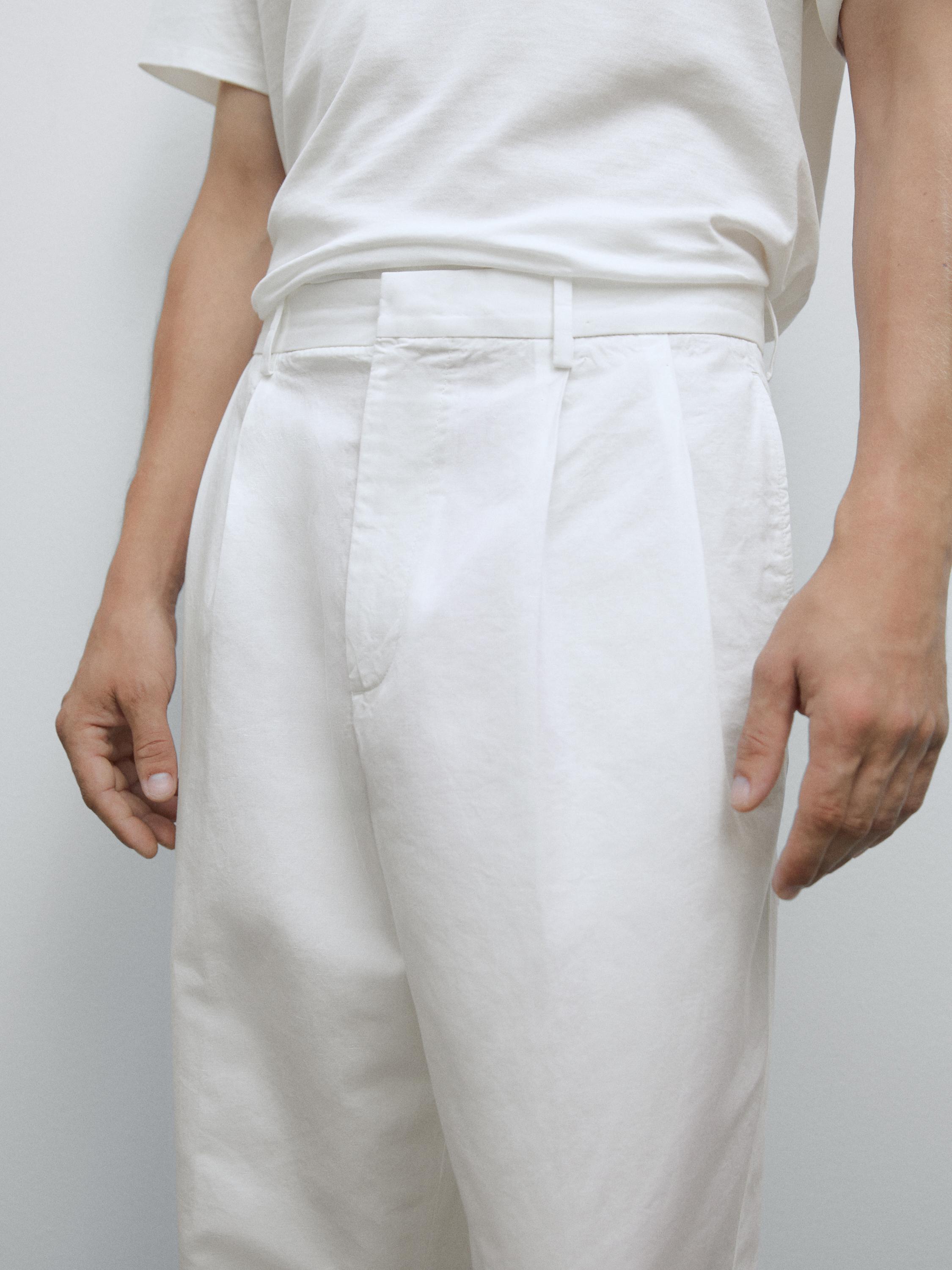 Balloon fit trousers with double darts